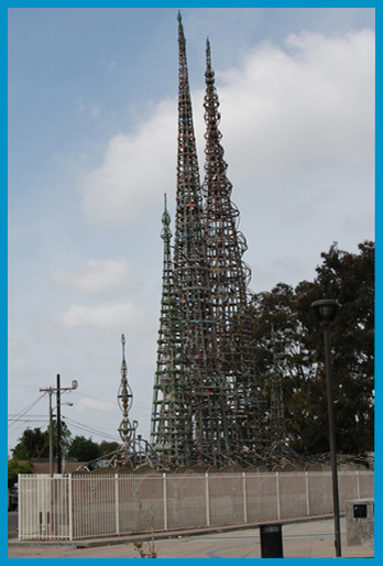 Rodia's Watts Towers security fence